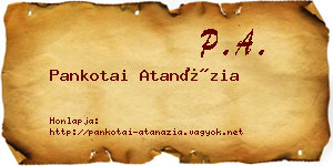 Pankotai Atanázia névjegykártya